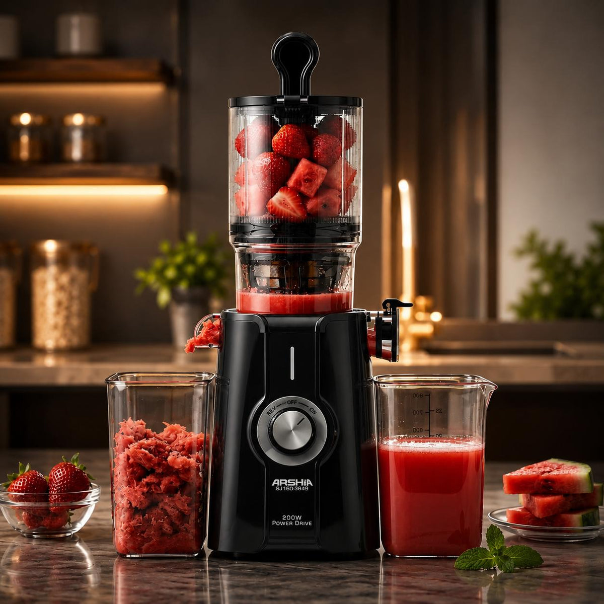 Arshia 2-In-1 Slow Juicer With Citrus Juicer - 3894
