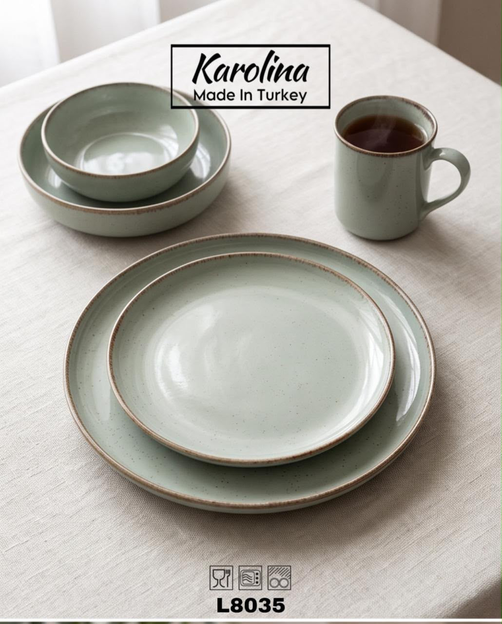 Karolina - 30 PCs Porcelain Dinner Set