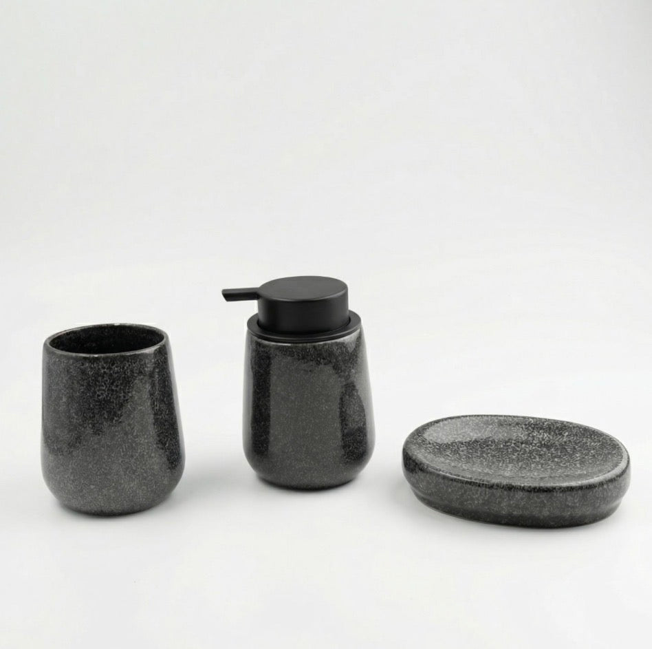 Gargan Ceramic 3-Piece Bathroom Accessories Set