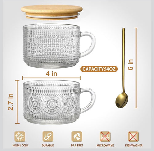 4-Piece Vintage Mugs