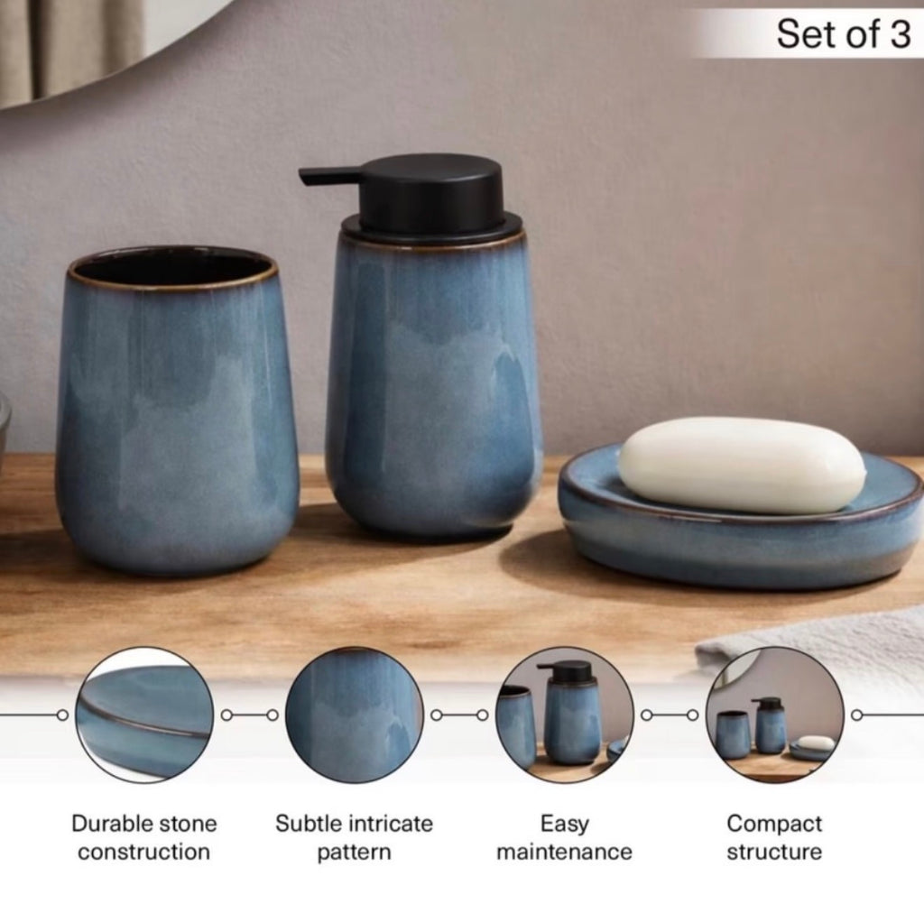Emre 3-piece ceramic bathroom set