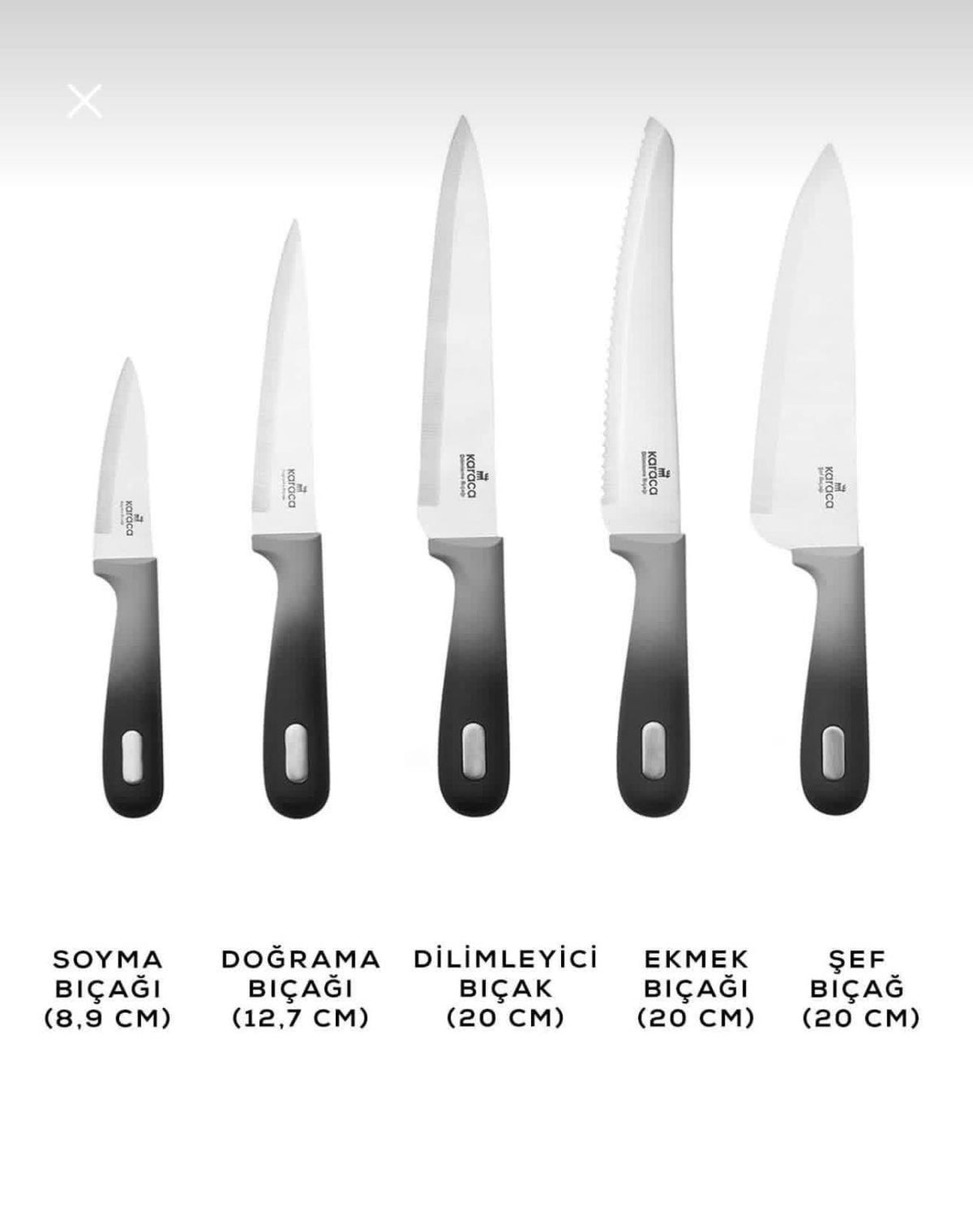 Karaca Moonlight Square 6-Piece Knife Set