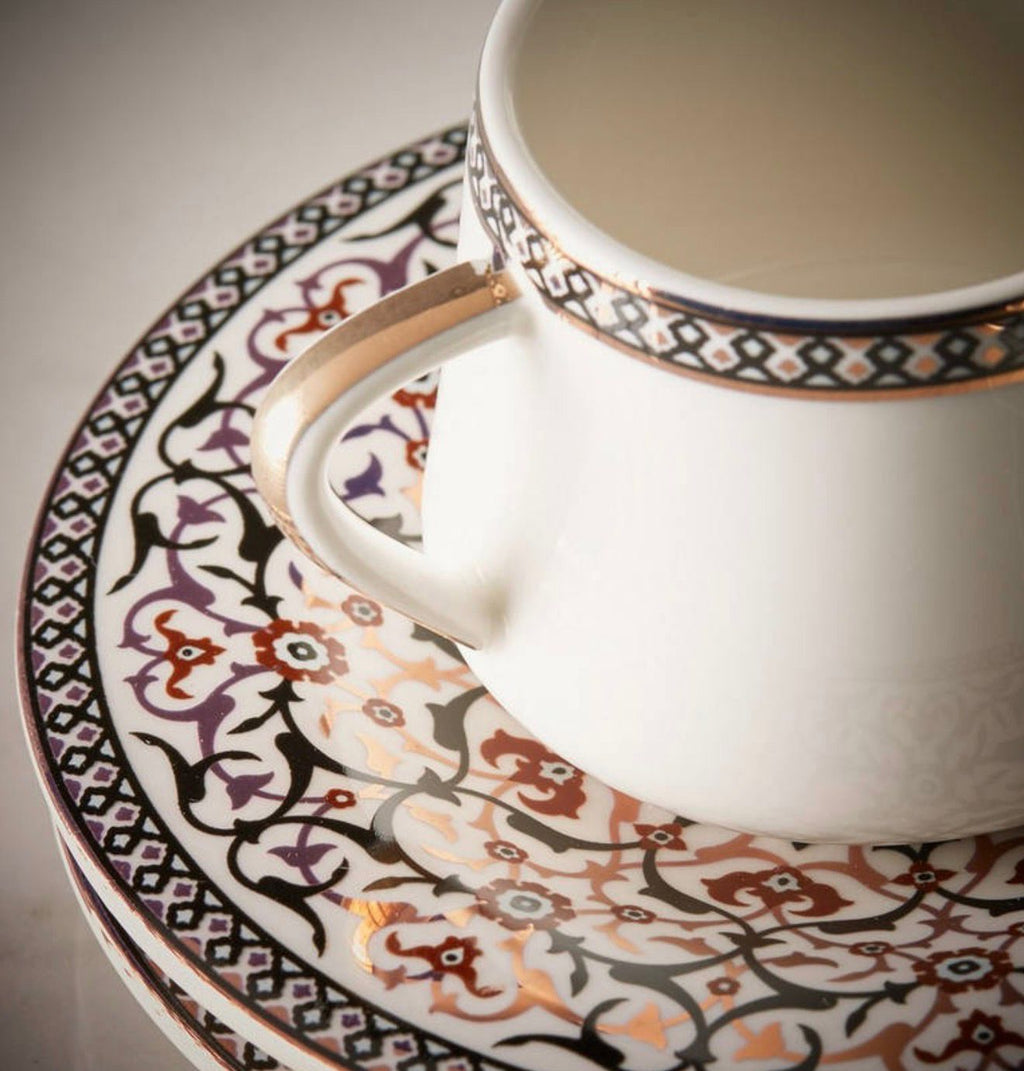 Ebdaa 12-piece printed espresso set -80ml