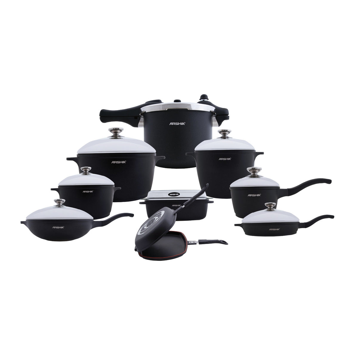 Arshia Die Cast Cookware Set 18pc - CO395-2388