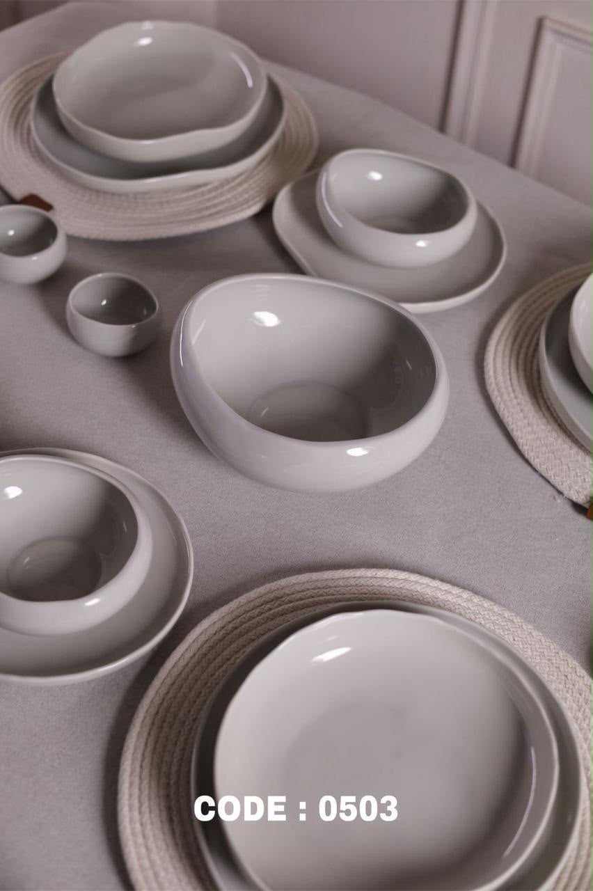 Karolina - Mushroom Dinner Set - 30 Piece
