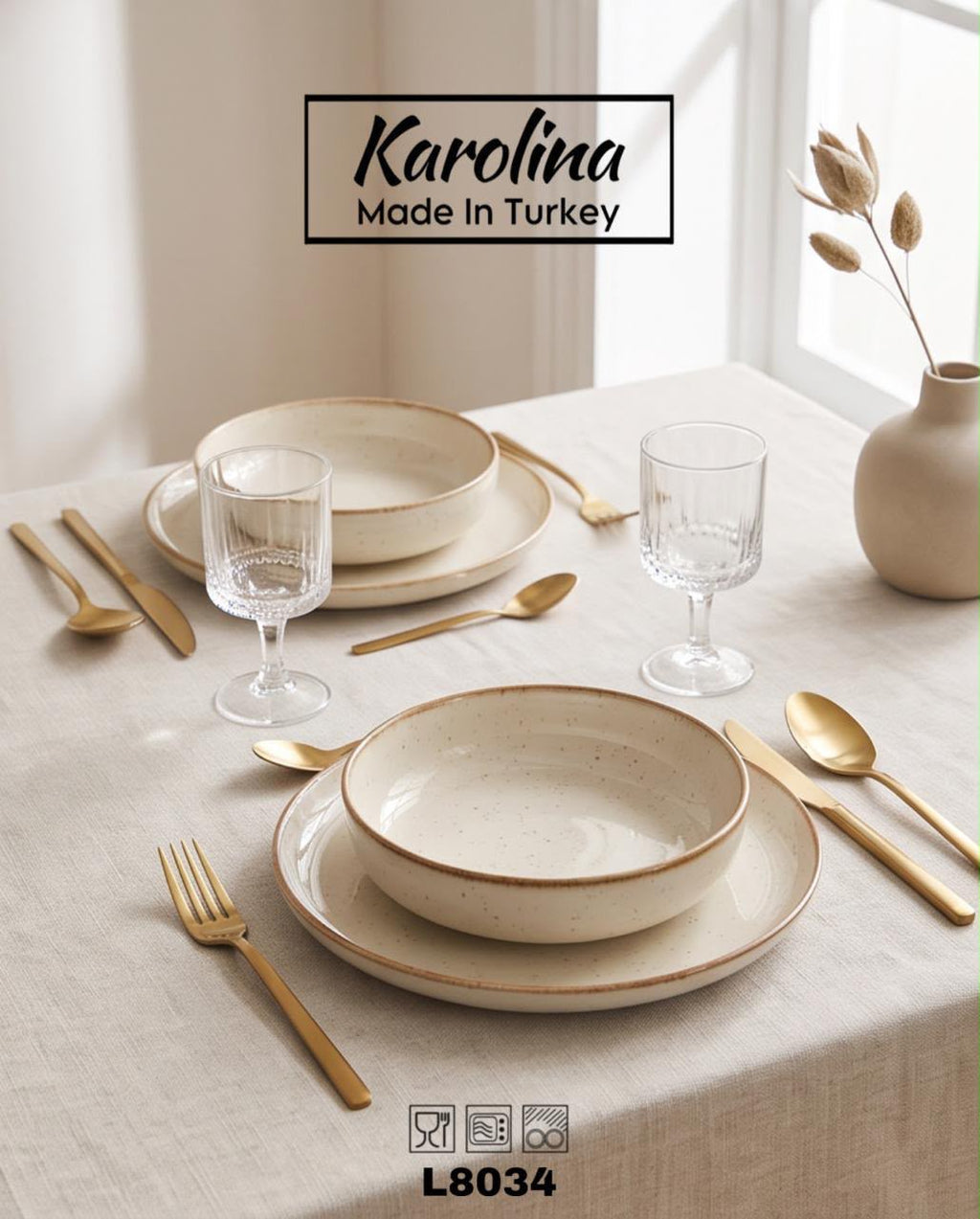 Karolina - 30 PCs Porcelain Dinner Set