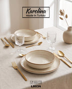 Karolina - 30 PCs Porcelain Dinner Set
