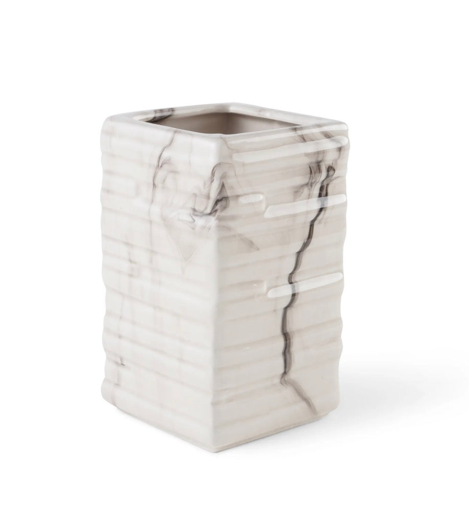 Alabaster 3-Piece Ceramic Bathroom Accessories Set - Beige