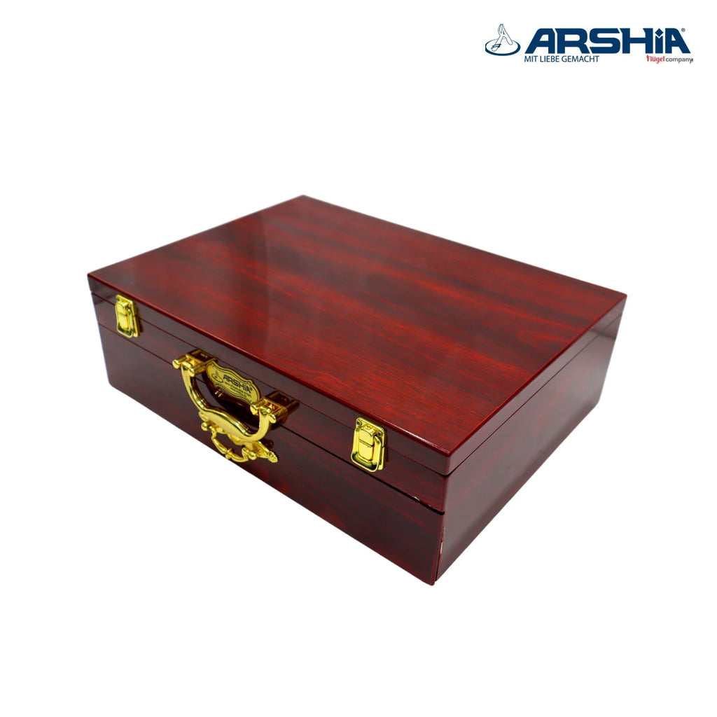 Arshia 86pcs Silver Cutlery Set With Wooden Box -TM112S-3766