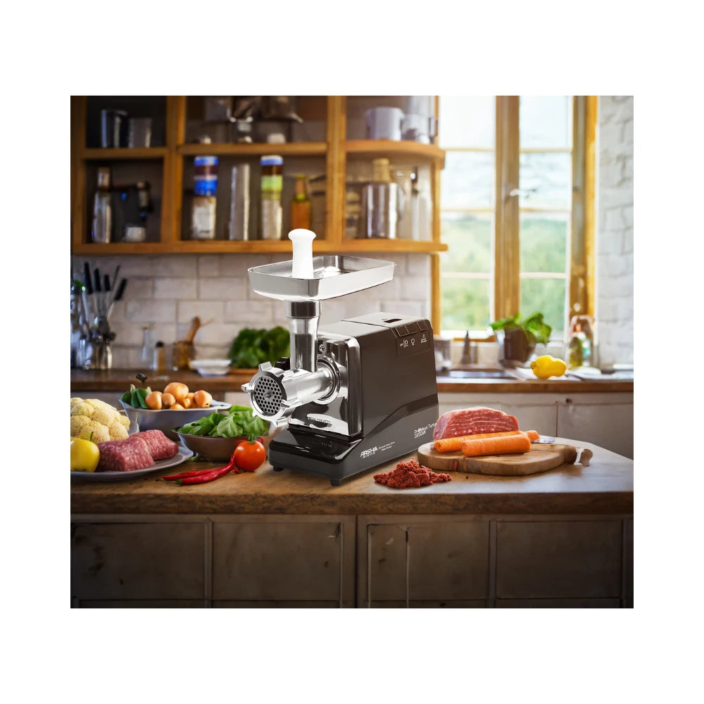 Arshia Pro Turbo Meat Grinder Black - MG1401-2138
