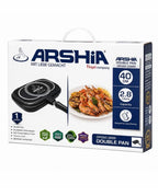 Original German ARSHIA Double Grill Pan 40 cm Titanium 7 mm - Non-Stick - 3889