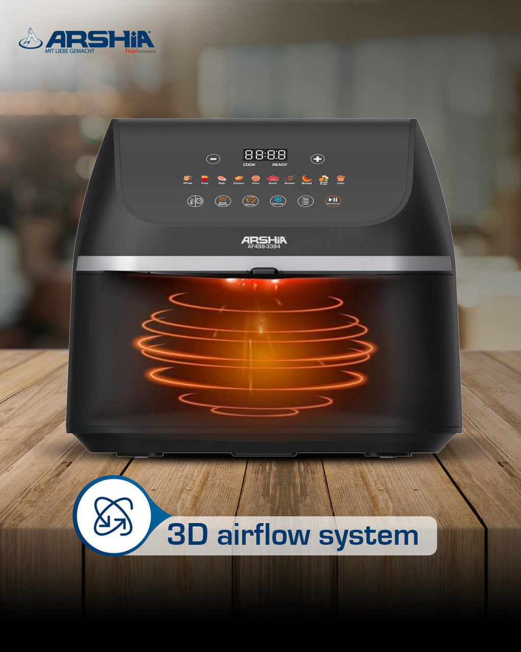 Arshia 9L Digital Air Fryer - AF498-3384
