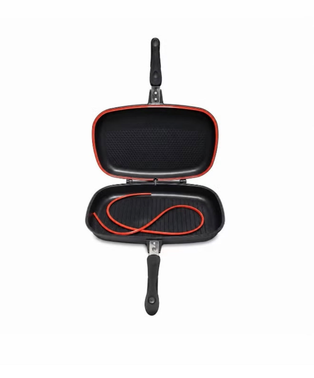 Original German ARSHIA Double Grill Pan 40 cm Titanium 7 mm - Non-Stick - 3889