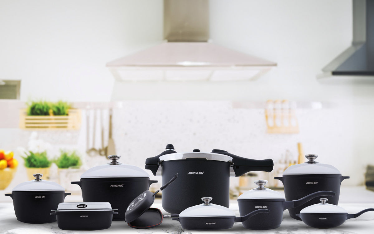 Arshia Die Cast Cookware Set 18pc - CO395-2388