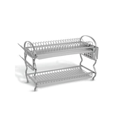 Arshia Large Aluminum Dish Rack With 2 Trays - DR612-2162