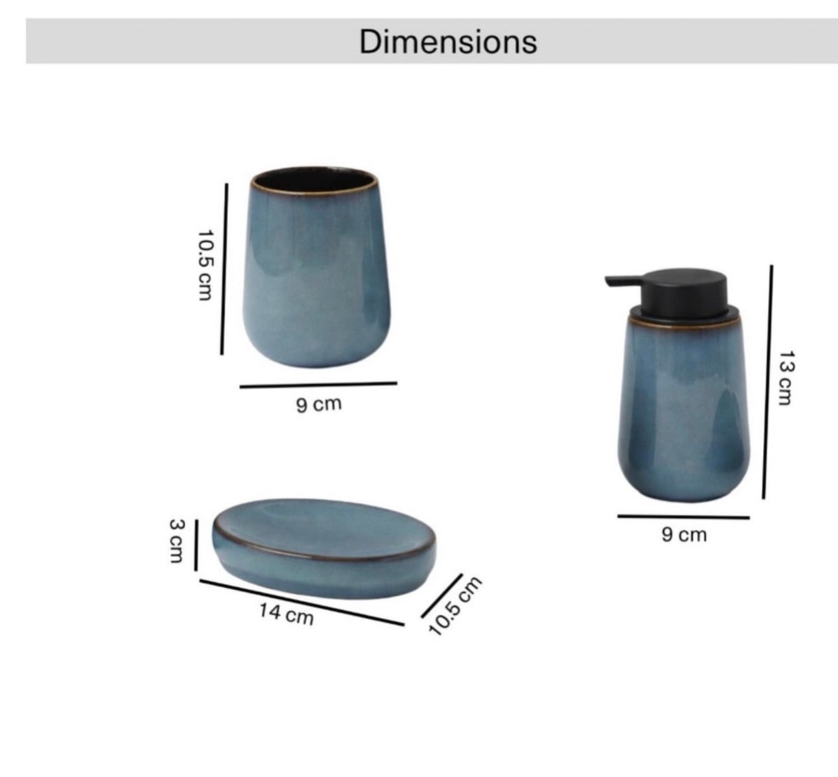 Emre 3-piece ceramic bathroom set