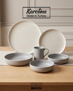 Karolina - 30 PCs Porcelain Dinner Set