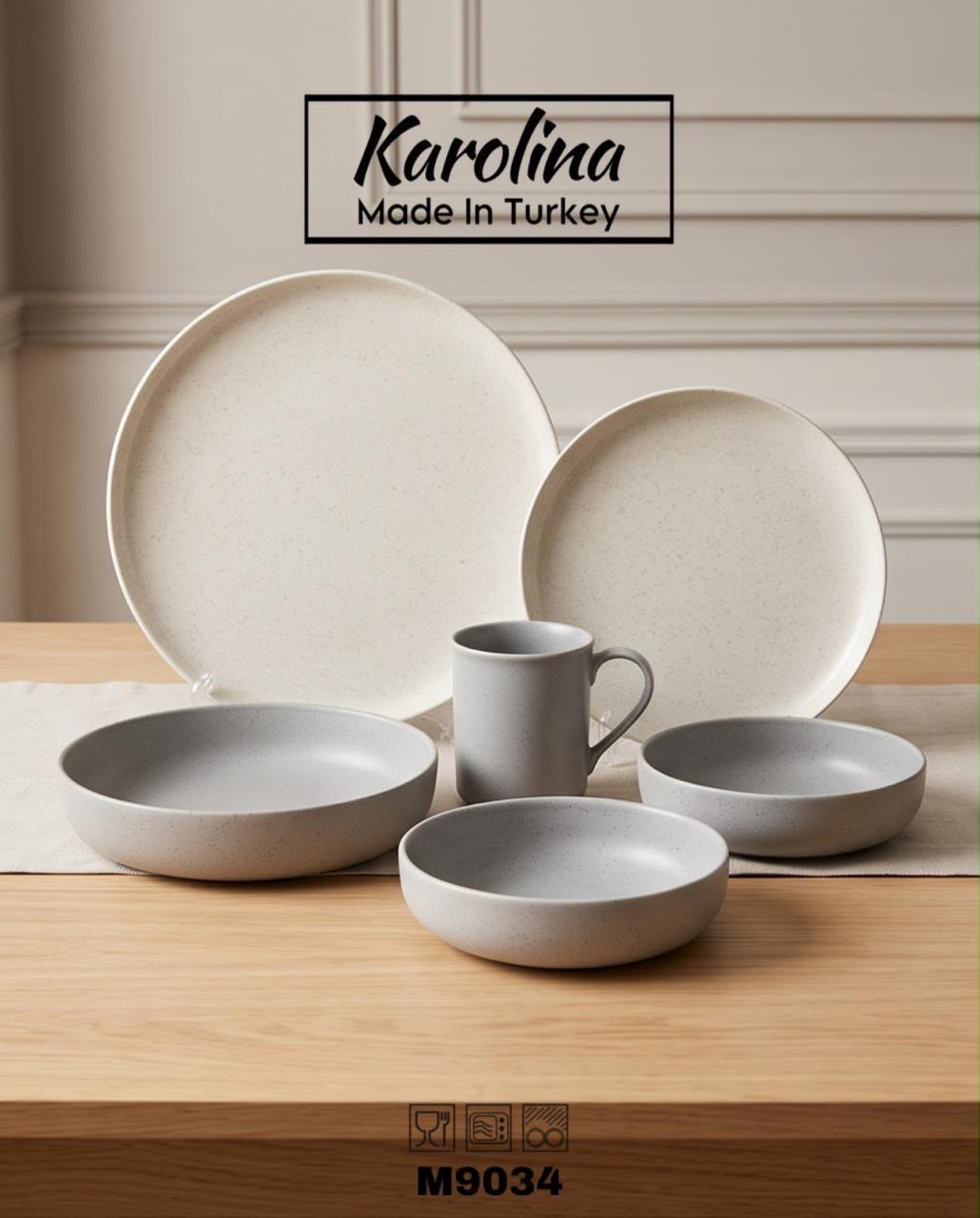 Karolina - 30 PCs Porcelain Dinner Set