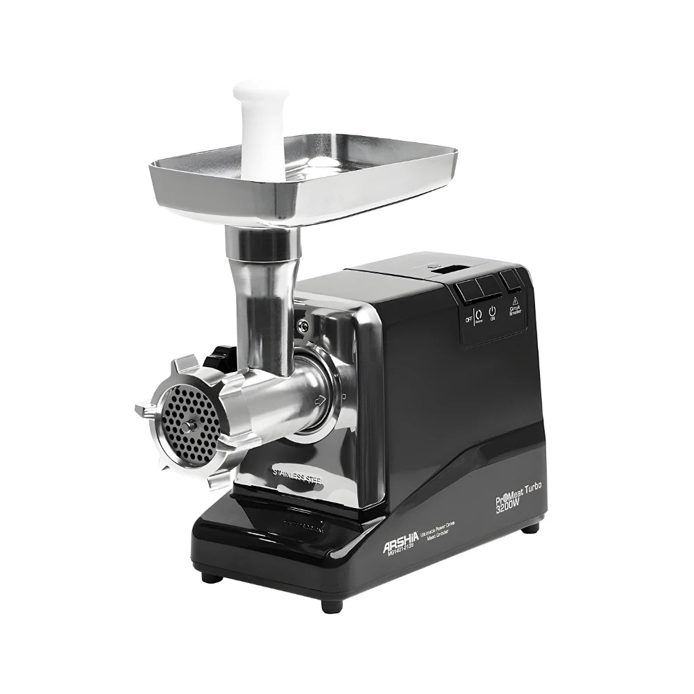 Arshia Pro Turbo Meat Grinder Black - MG1401-2138