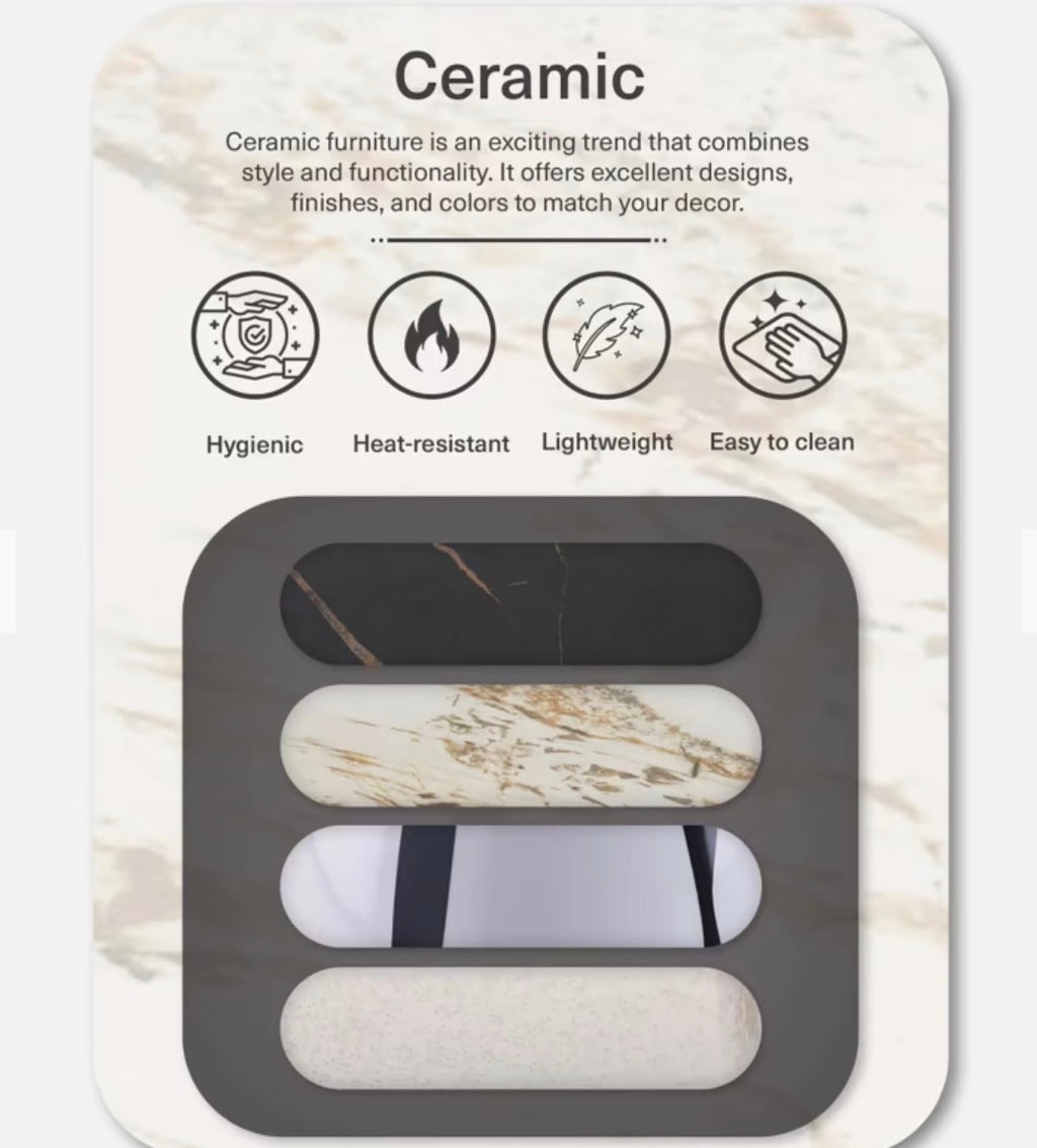 Alabaster 3-Piece Ceramic Bathroom Accessories Set - Beige
