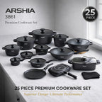 Arshia 25 PCs Premium Cookware Set - CO180-3861