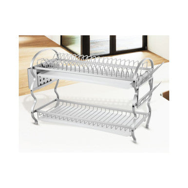 Arshia Large Aluminum Dish Rack With 2 Trays - DR612-2162