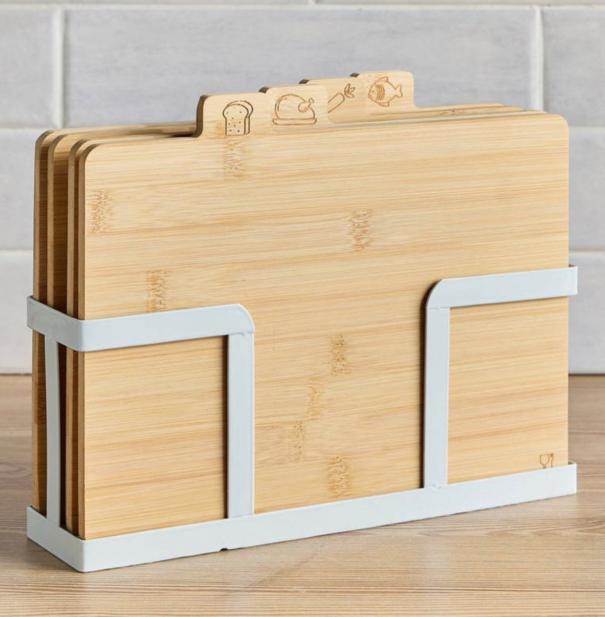 Naturelle 5-piece Cutting Board with Holder Set