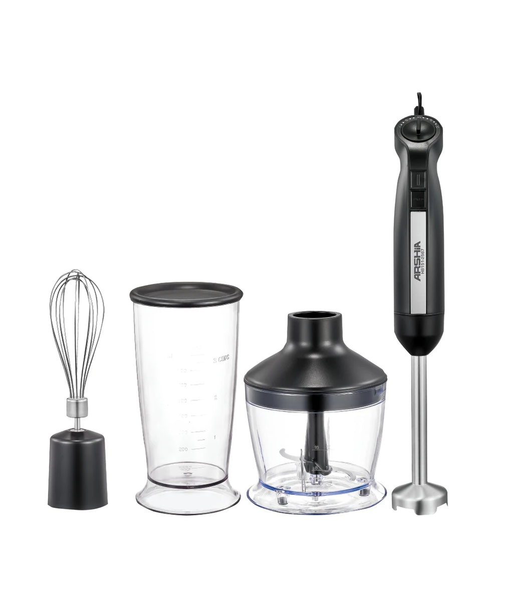 Arshia 3 In 1 Hand Blender Black - HB151-2567