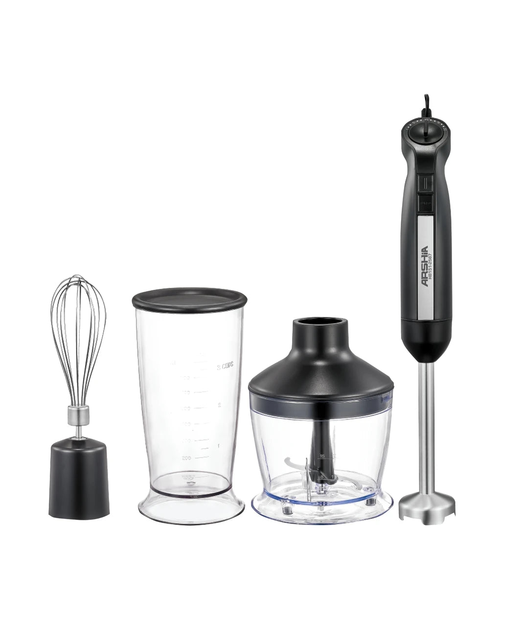 Arshia 3 In 1 Hand Blender Black - HB151-2567