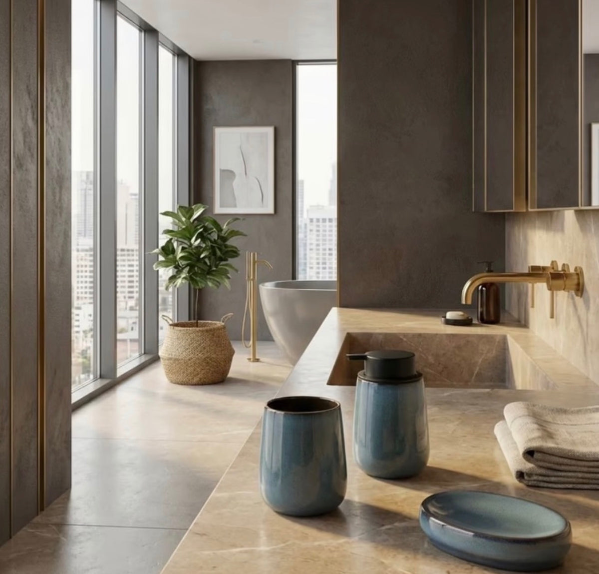 Emre 3-piece ceramic bathroom set