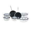 Arshia 12-Piece Hybrid Stainless Steel Non-Stick Cookware Set - SS622-3733