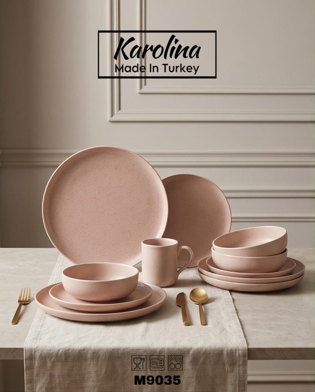 Karolina - 30 PCs Porcelain Dinner Set