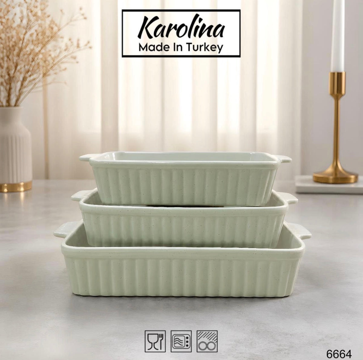 Karolina - 3 Piece Baking Dish Set (6664)