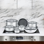 Arshia 13-Piece Tri-Ply Stainless Steel Cookware Set - SS050-3343
