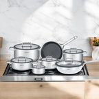 Arshia 13-Piece Tri-Ply Stainless Steel Cookware Set - SS050-3343