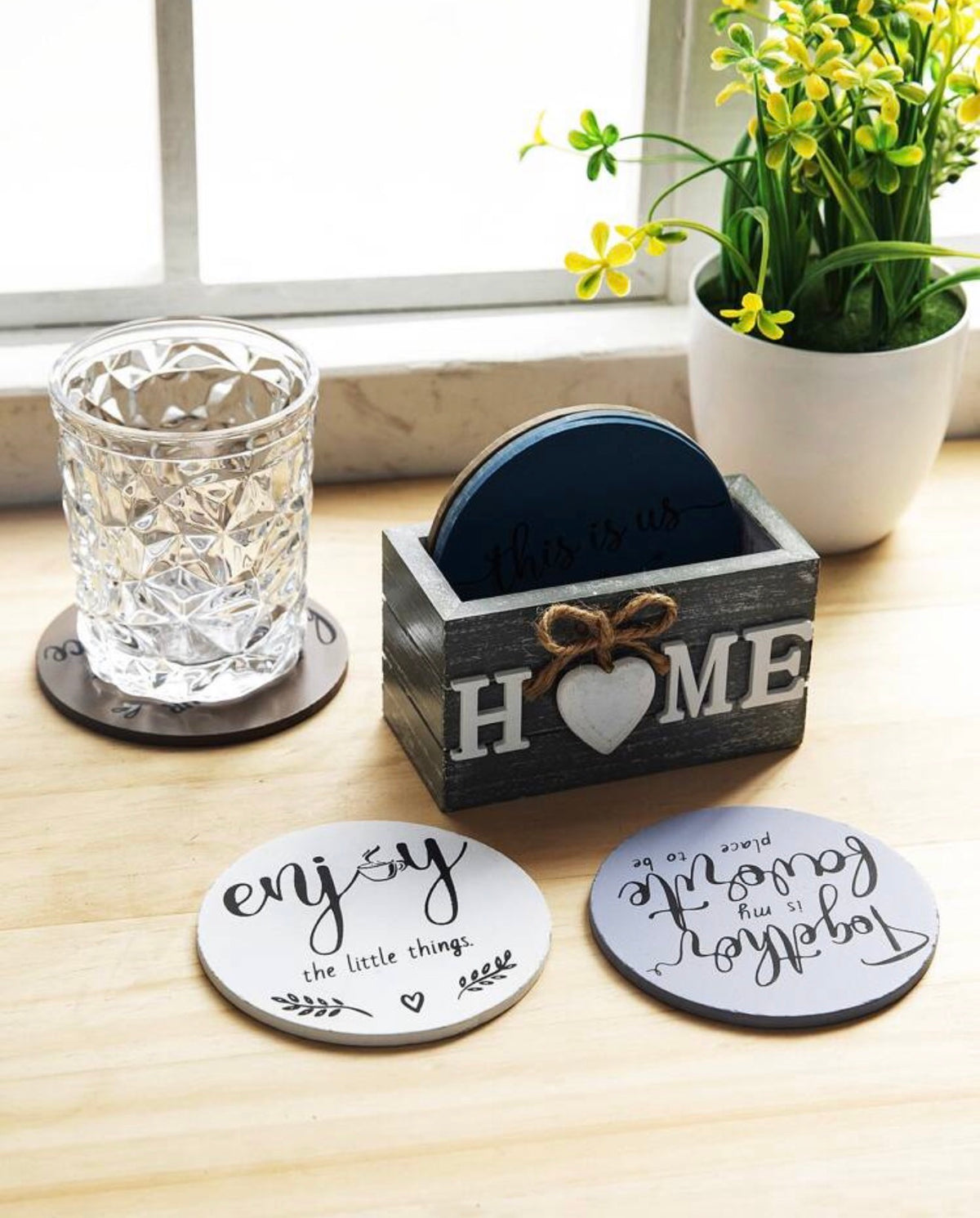 6-Piece Coasters With Holder