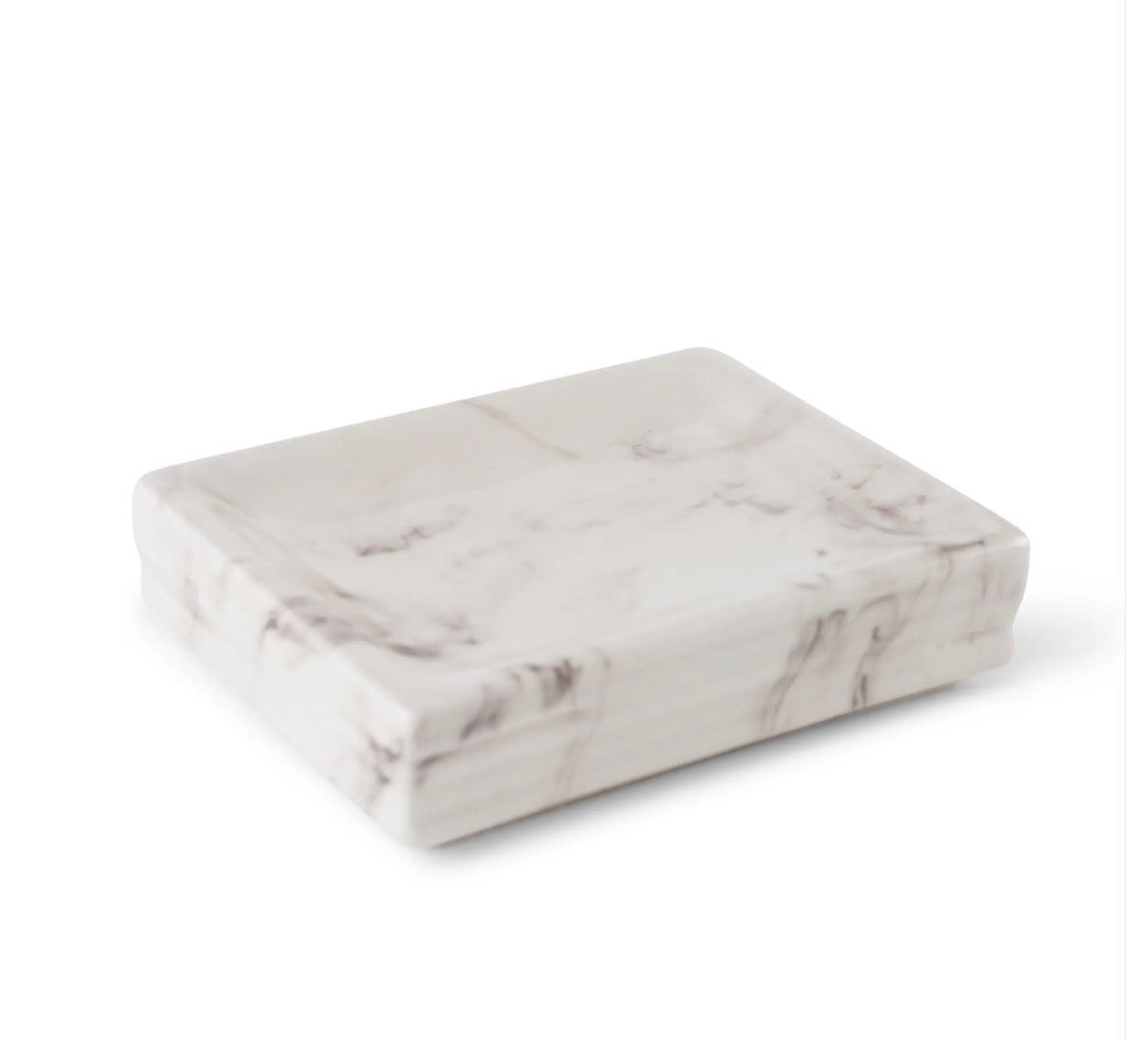 Alabaster 3-Piece Ceramic Bathroom Accessories Set - Beige