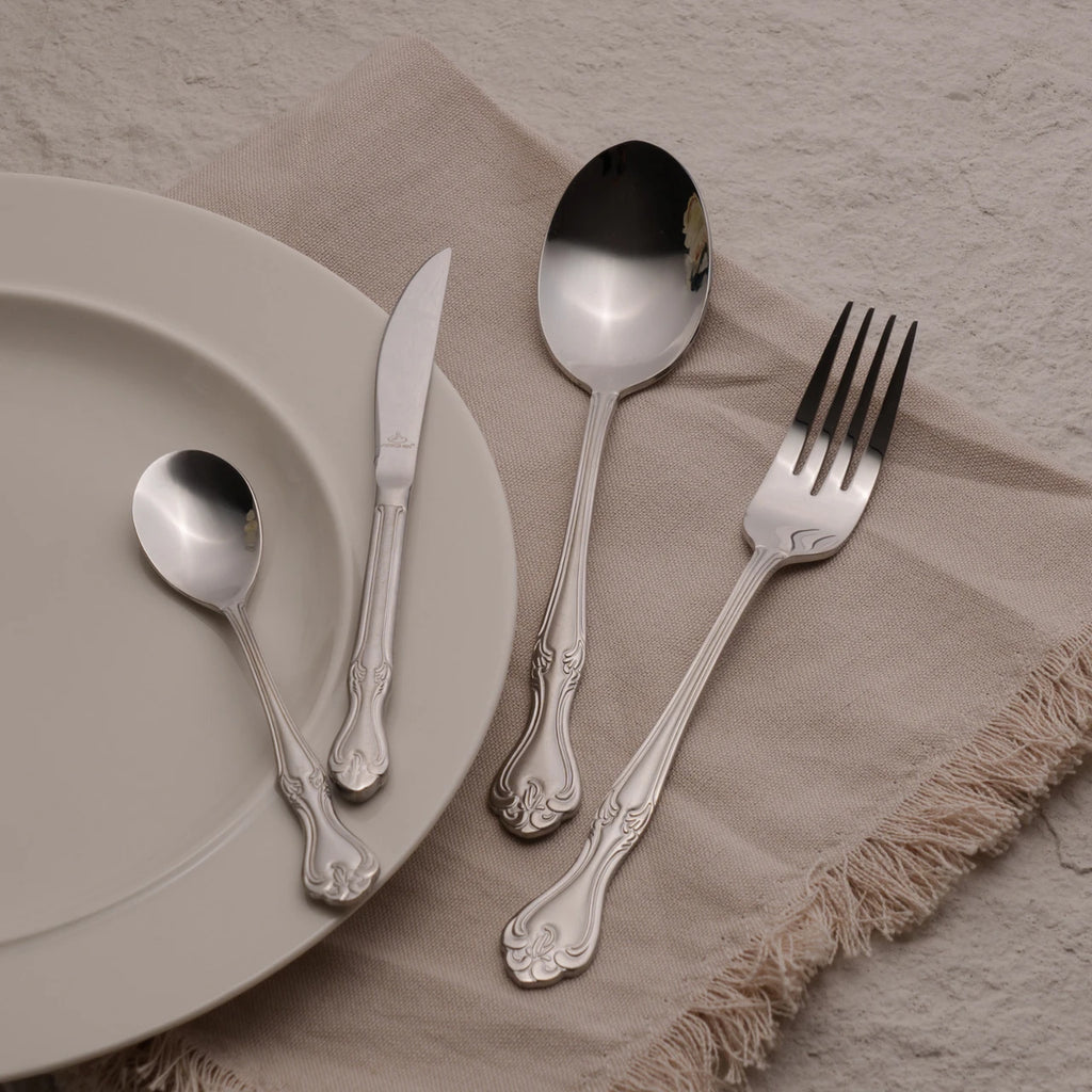 Arshia 86pcs Silver Cutlery Set With Wooden Box -TM112S-3766