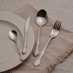 Arshia 86pcs Silver Cutlery Set With Wooden Box -TM112S-3766