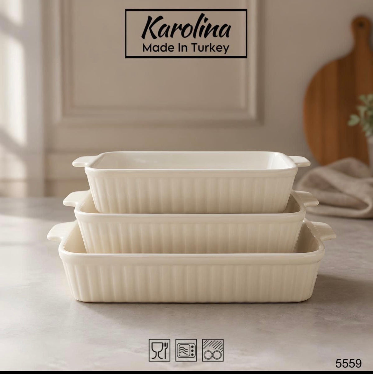 Karolina- 3 Piece Baking Dish Set (5559)