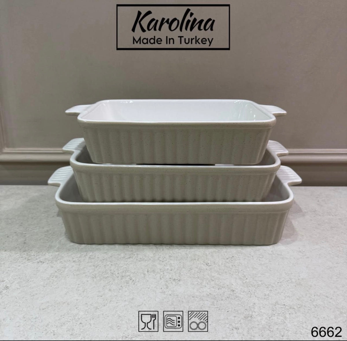 Karolina- 3 Piece Baking Dish Set (6662)