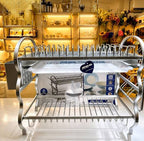 Arshia Large Aluminum Dish Rack With 2 Trays - DR612-2162
