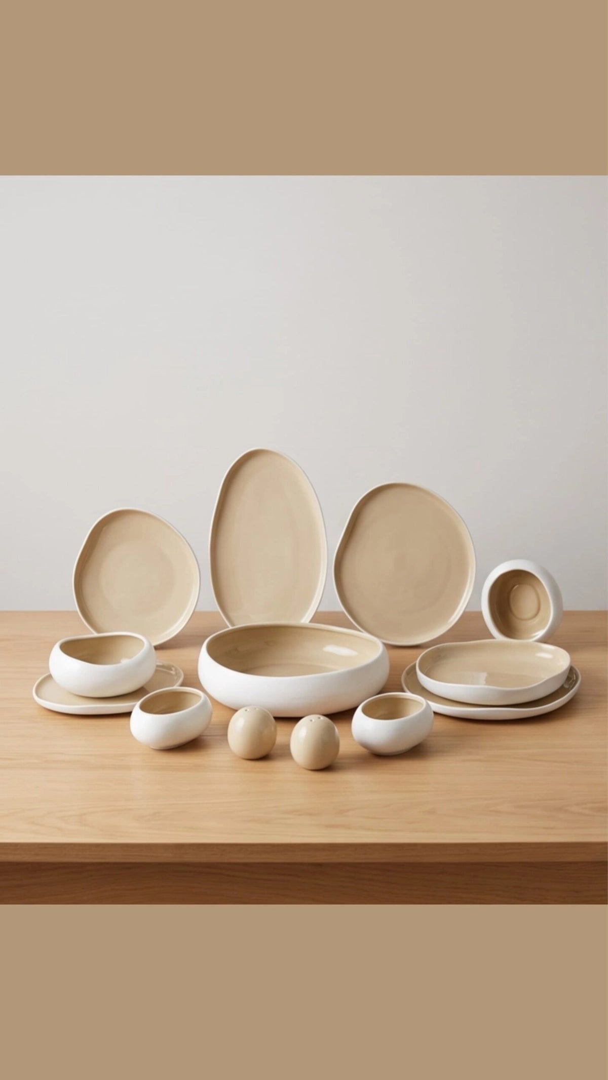 Karolina 30 Pcs DinnerSet Beige - 9060